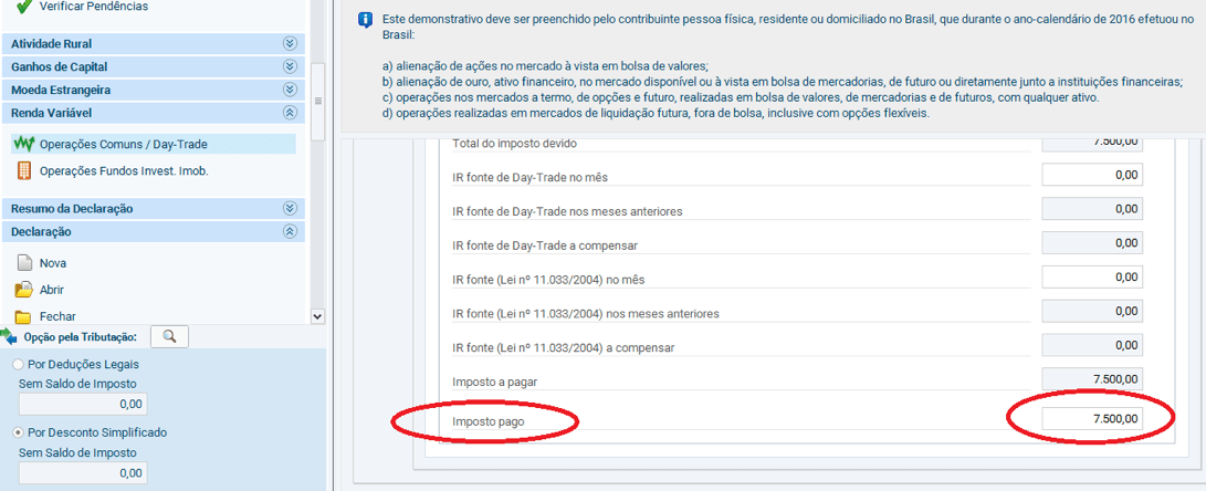 comparando imposto