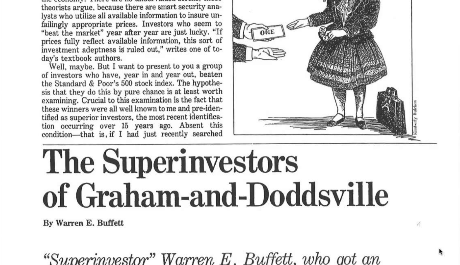 Os superinvestidores de graham-and-doddsville